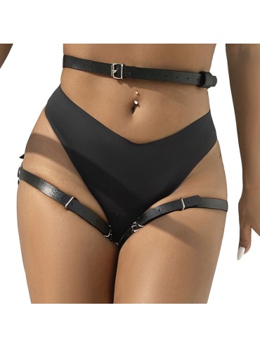 SUBBLIME ARNES CINTURA Y PIERNAS CUERO NEGRO TALLA UNICA
