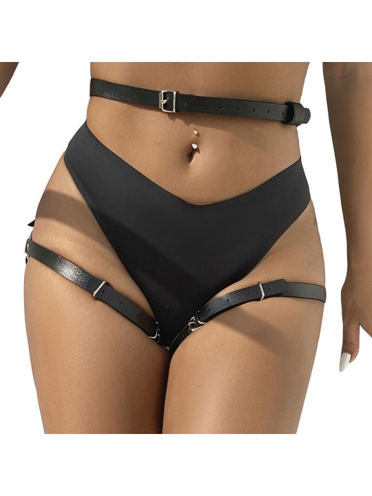 SUBBLIME ARNES CINTURA Y PIERNAS CUERO NEGRO TALLA UNICA