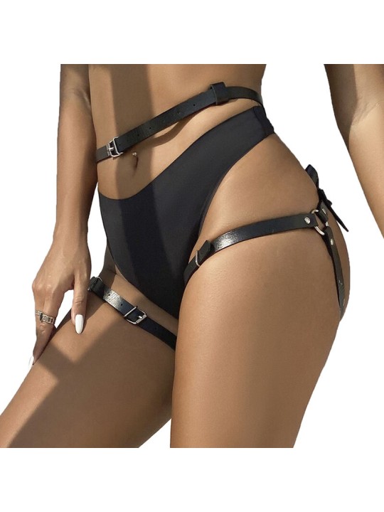 SUBBLIME ARNES CINTURA Y PIERNAS CUERO NEGRO TALLA UNICA