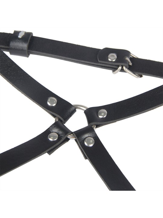 SUBBLIME ARNES CINTURA Y PIERNAS CUERO NEGRO TALLA UNICA