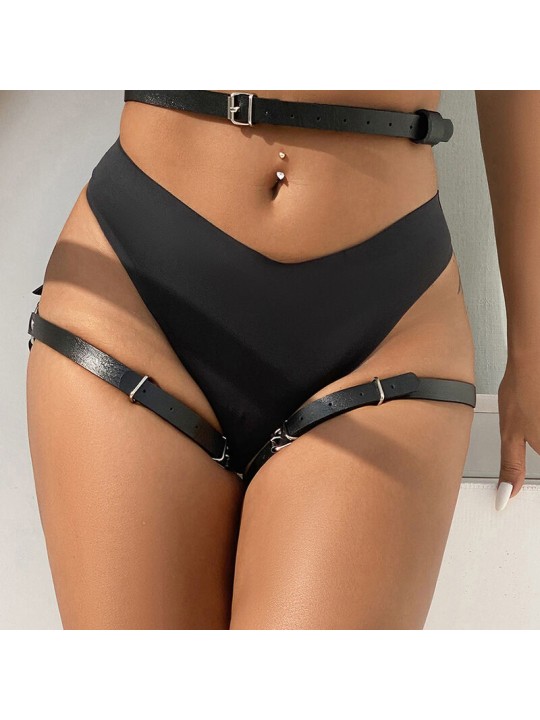 SUBBLIME ARNES CINTURA Y PIERNAS CUERO NEGRO TALLA UNICA
