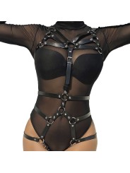 SUBBLIME ARNES DE CUERPO CORREAS AJUSTABLE CUERO NEGRO TALLA UNICA