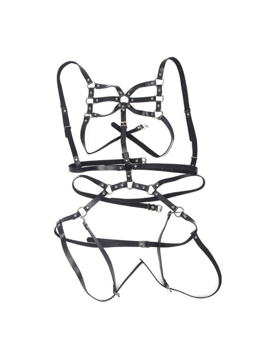 SUBBLIME ARNES DE CUERPO CORREAS AJUSTABLE CUERO NEGRO TALLA UNICA