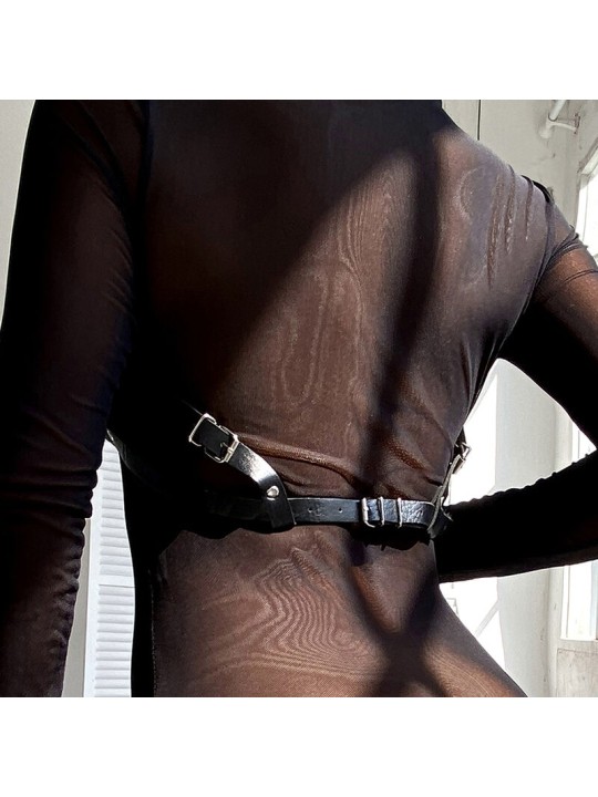SUBBLIME ARNES DE PECHO CUERO NEGRO TALLA UNICA