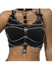 SUBBLIME ARNES DE PECHO CADENAS CUERO NEGRO TALLA UNICA
