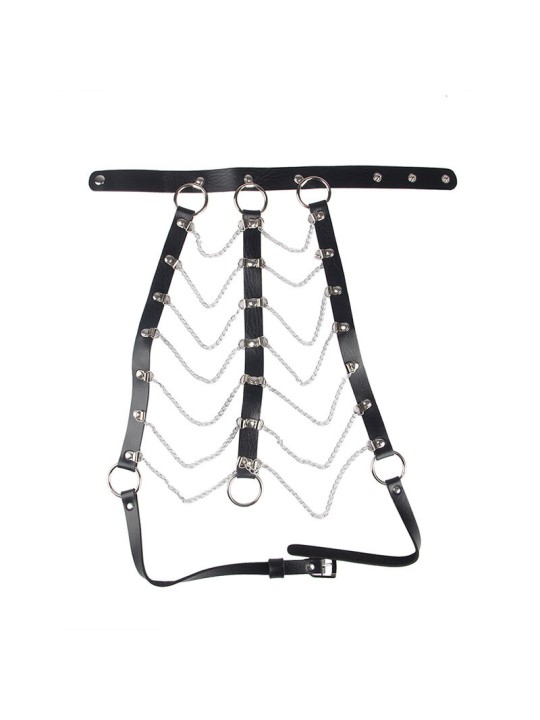 SUBBLIME ARNES DE PECHO CADENAS CUERO NEGRO TALLA UNICA