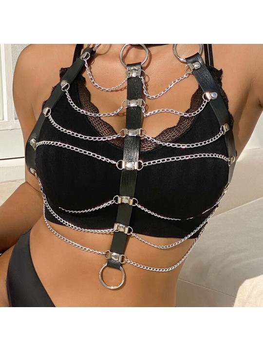 SUBBLIME ARNES DE PECHO CADENAS CUERO NEGRO TALLA UNICA