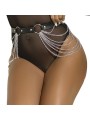 SUBBLIME CINTURON DE CADENAS CUERO NEGRO TALLA UNICA