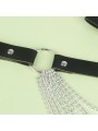 SUBBLIME CINTURON DE CADENAS CUERO NEGRO TALLA UNICA