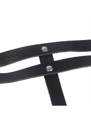 SUBBLIME CINTURON DE CADENAS ANILLAS CUERO NEGRO TALLA UNICA