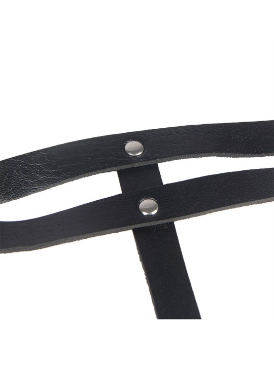 SUBBLIME CINTURON DE CADENAS ANILLAS CUERO NEGRO TALLA UNICA