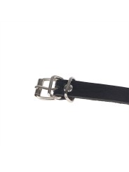 SUBBLIME CINTURON DE CADENAS ANILLAS CUERO NEGRO TALLA UNICA