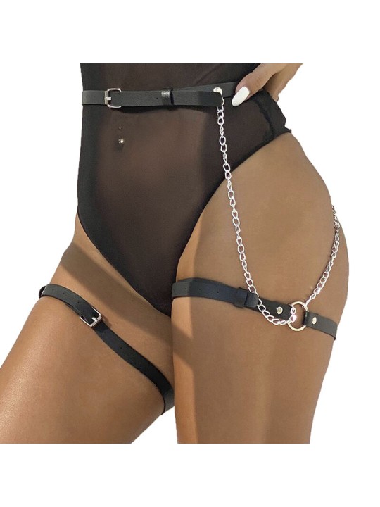 SUBBLIME ARNES FORMA CINTURON CUERO NEGRO TALLA UNICA