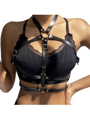 SUBBLIME ARNES DE PECHO ANILLAS DE CUERO NEGRO TALLA UNICA