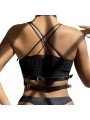 SUBBLIME ARNES DE PECHO ANILLAS DE CUERO NEGRO TALLA UNICA