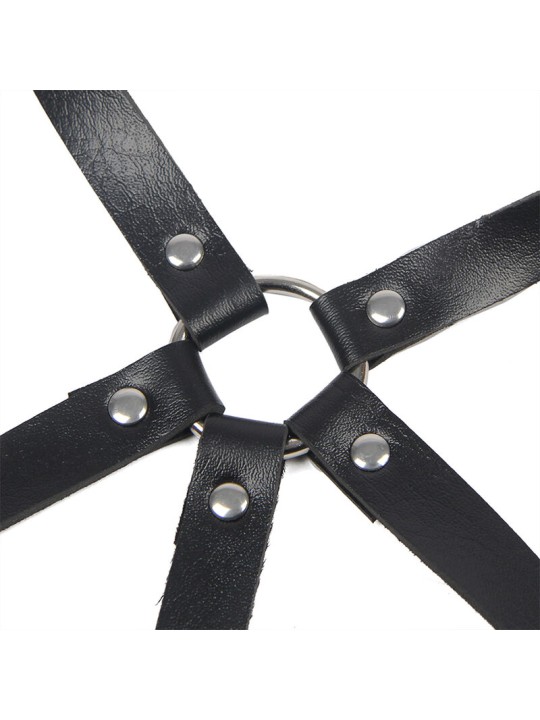 SUBBLIME ARNES DE PECHO ANILLAS DE CUERO NEGRO TALLA UNICA