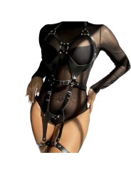 SUBBLIME ARNES CUERPO ENTERO CON HEBILLAS CUERO NEGRO TALLA UNICA