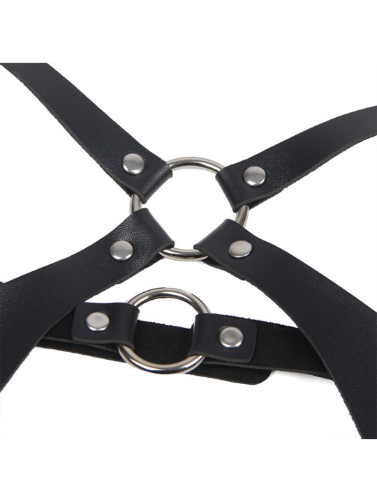 SUBBLIME ARNES CUERPO ENTERO CON HEBILLAS CUERO NEGRO TALLA UNICA