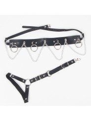 SUBBLIME ARNES CINTURON Y LIGA DETALLE ANILLAS Y CADENA TALLA UNICA