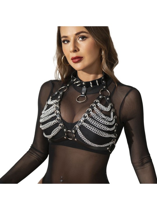 SUBBLIME ARNES SUJETADOR Y COLLAR CON CADENAS TALLA UNICA