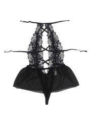 SUBBLIME TEDDY CUELLO HALTER ESPALDA DESCUBIERTA ENCAJE NEGRO S M