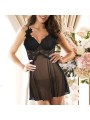 SUBBLIME BABYDOLL TELA DE TUL DETALLE ENCAJE Y FLOR NEGRO S M SUBBLIME BABYDOLL TELA DE TUL DETALLE ENCAJE Y FLOR NEGRO S M