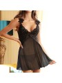 SUBBLIME BABYDOLL TELA DE TUL DETALLE ENCAJE Y FLOR NEGRO S M SUBBLIME BABYDOLL TELA DE TUL DETALLE ENCAJE Y FLOR NEGRO S M