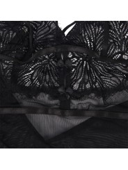 SUBBLIME BABYDOLL CON TIRANTES AJUSTABLES DE ENCAJE NEGRO S M