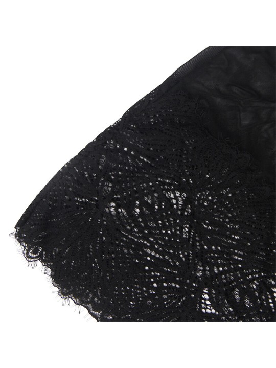 SUBBLIME BABYDOLL CON TIRANTES AJUSTABLES DE ENCAJE NEGRO S M