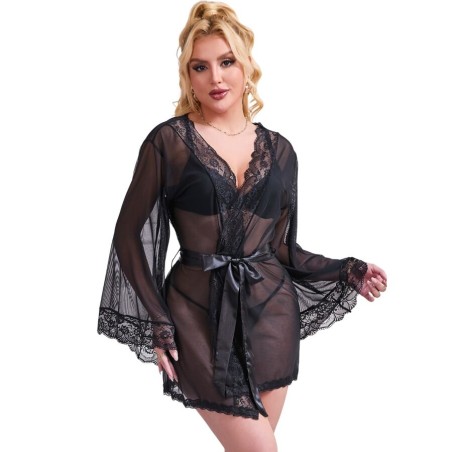 SUBBLIME BATA TELA TRANSPARENTE DETALLE ENCAJE NEGRO S M