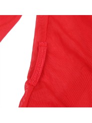 SUBBLIME BATA TELA TRANSPARENTE DETALLE ENCAJE ROJO S M