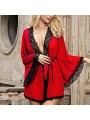 SUBBLIME BATA TELA TRANSPARENTE DETALLE ENCAJE ROJO S M