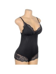 SUBBLIME TEDDY DETALLE ENCAJE FLORAL NEGRO L XL