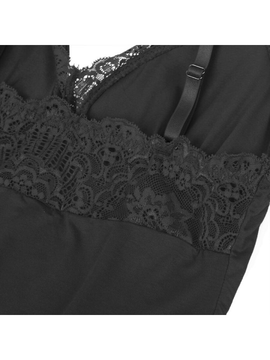 SUBBLIME TEDDY DETALLE ENCAJE FLORAL NEGRO L XL