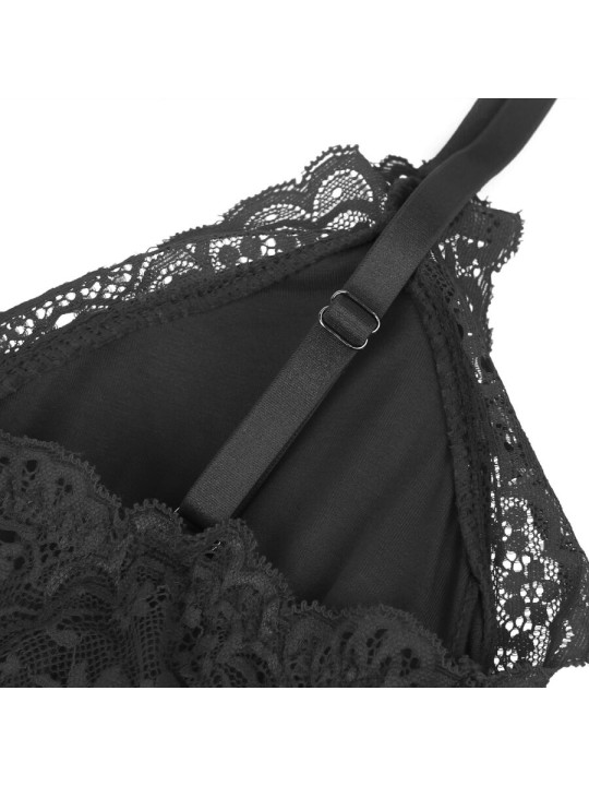 SUBBLIME TEDDY DETALLE ENCAJE FLORAL NEGRO L XL