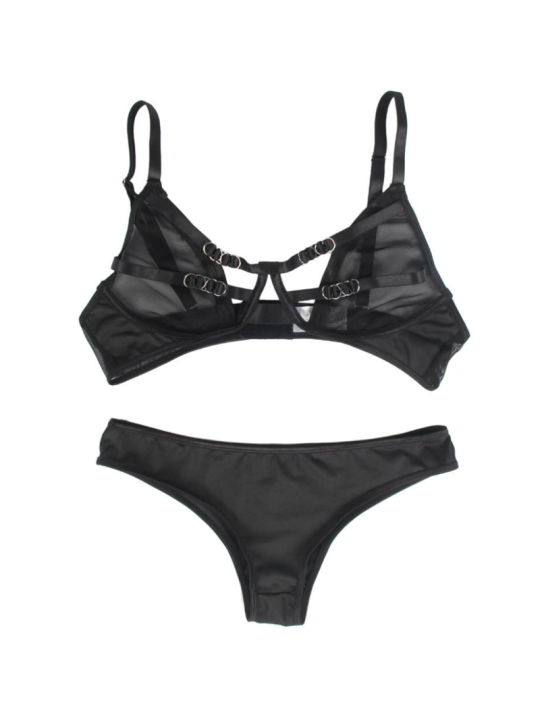 SUBBLIME SET DOS PIEZAS SUJETADOR TRANSPARENCIAS Y TIRAS S M