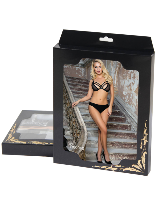 SUBBLIME SET DOS PIEZAS SUJETADOR TRANSPARENCIAS Y TIRAS S M