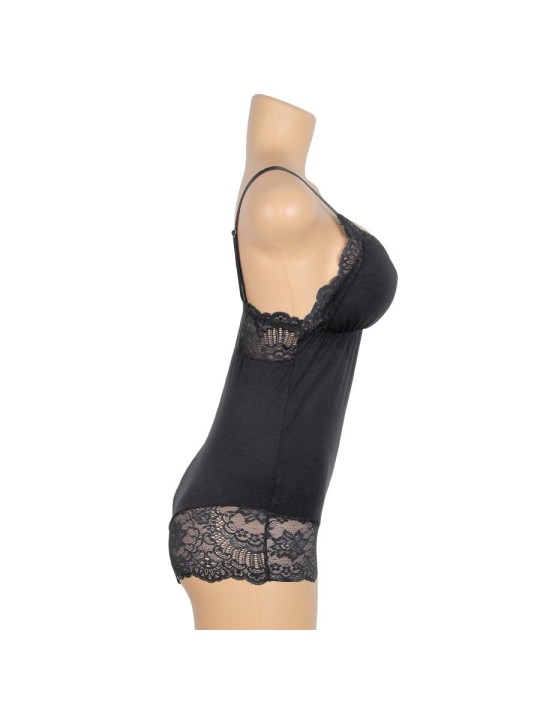 SUBBLIME TEDDY DETALLE ENCAJE FLORAL NEGRO S M