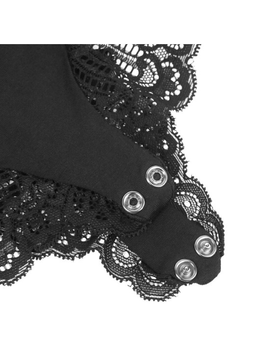 SUBBLIME TEDDY DETALLE ENCAJE FLORAL NEGRO S M