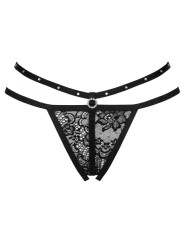 LIVCO CORSETTI FASHION NOMADE TANGA CROTCHLESS NEGRO