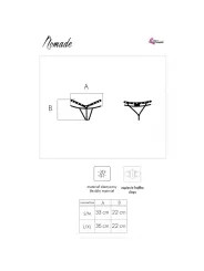 LIVCO CORSETTI FASHION NOMADE TANGA CROTCHLESS NEGRO