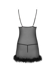 LIVCO CORSETTI FASHION ZERUNAM SET BABYDOLL TANGA NEGRO