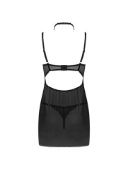 LIVCO CORSETTI FASHION BINELLA SET BABYDOLL TANGA NEGRO