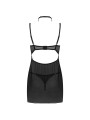 LIVCO CORSETTI FASHION BINELLA SET BABYDOLL TANGA NEGRO