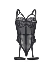 SUBBLIME TEDDY CON LIGUERO DETALLE TIRAS PECHO NEGRO S M
