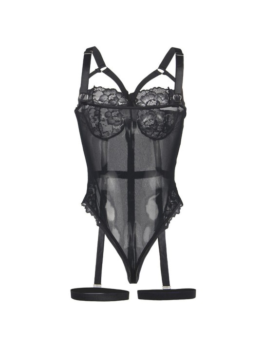SUBBLIME TEDDY CON LIGUERO DETALLE TIRAS PECHO NEGRO S M