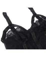 SUBBLIME TEDDY CON LIGUERO DETALLE TIRAS PECHO NEGRO S M