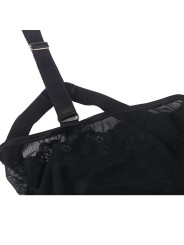 SUBBLIME TEDDY CON LIGUERO DETALLE TIRAS PECHO NEGRO S M