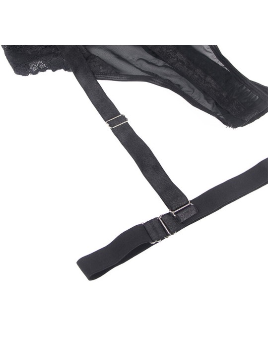 SUBBLIME TEDDY CON LIGUERO DETALLE TIRAS PECHO NEGRO S M
