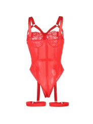 SUBBLIME TEDDY CON LIGUERO DETALLE TIRAS PECHO ROJO S M